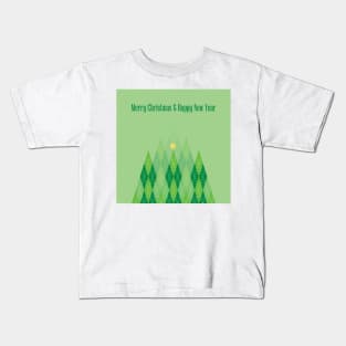 Green Argyle Forest Kids T-Shirt